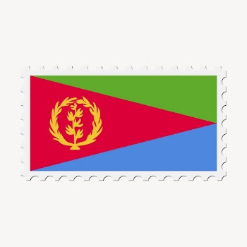 Eritrea flag clipart, postage stamp | Free Vector - rawpixel
