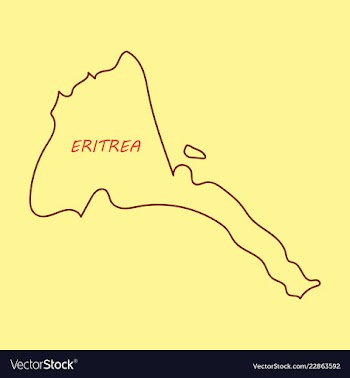 Eritrea map high detailed silhouette isolated on vector image