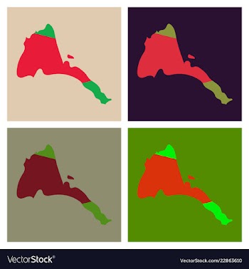 Eritrea map high detailed silhouette isolated on vector image