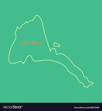 Eritrea map high detailed silhouette isolated on vector image