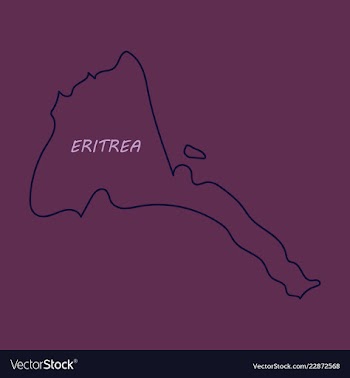 Eritrea map high detailed silhouette isolated on vector image