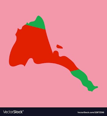 Eritrea map high detailed silhouette isolated on vector image