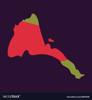 Eritrea map high detailed silhouette isolated on vector image
