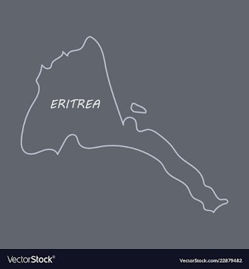 Eritrea map high detailed silhouette isolated on vector image