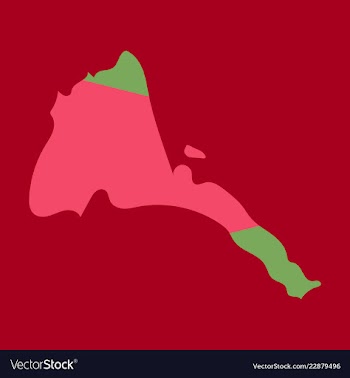 Eritrea map high detailed silhouette isolated on vector image