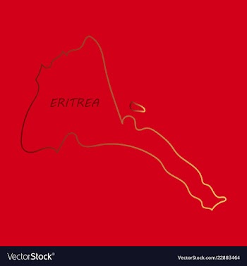 Eritrea map high detailed silhouette isolated on vector image
