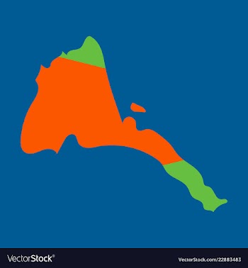 Eritrea map high detailed silhouette isolated on vector image