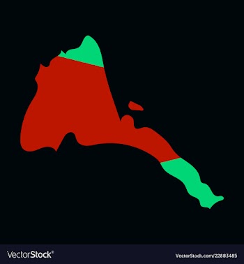 Eritrea map high detailed silhouette isolated on vector image