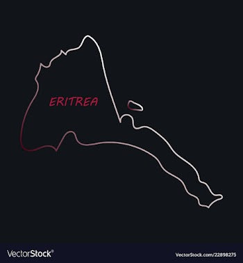 Eritrea map high detailed silhouette isolated on vector image