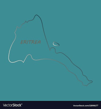 Eritrea map high detailed silhouette isolated on vector image