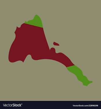 Eritrea map high detailed silhouette isolated on vector image