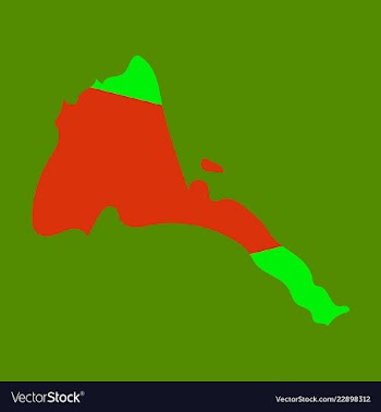 Eritrea map high detailed silhouette isolated on vector image