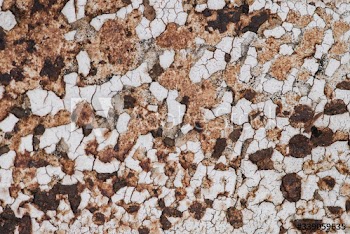 Eroded metal surface