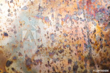 Eroded metal surface