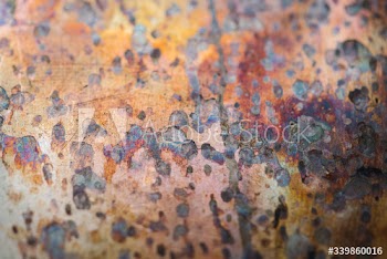 Eroded metal surface