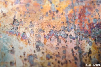Eroded metal surface