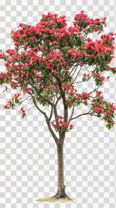 Erythrina crista-galli, ceibo tree, very big tree, with a lo