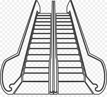 Escalator Stairs Elevator Icon - Up and down the escalator 