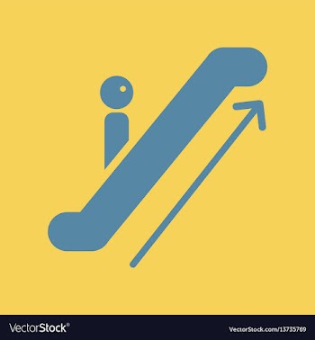Escalator up vector image