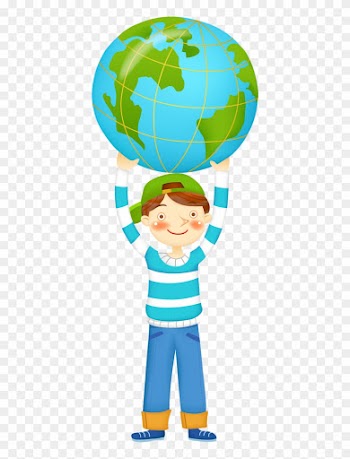 Escola &amp; Formatura - Girl Holding Earth Clipart