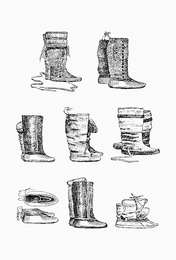 Eskimo boots and shoes | Free stock vector - 572684