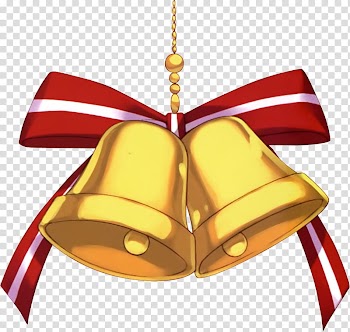 Especial Navidad, bell and ribbon transparent background PNG clipart