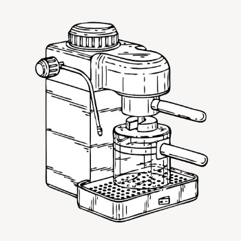 Espresso maker hand drawn illustration. | Free Photo - rawpixel