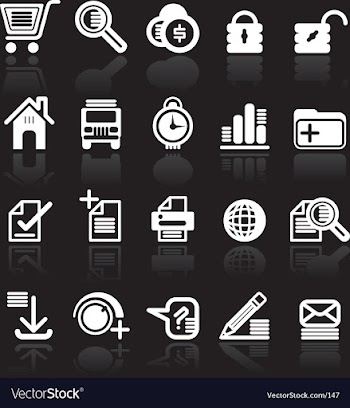 Essential web style icons vector image