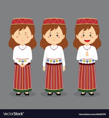 estonia character with various expression