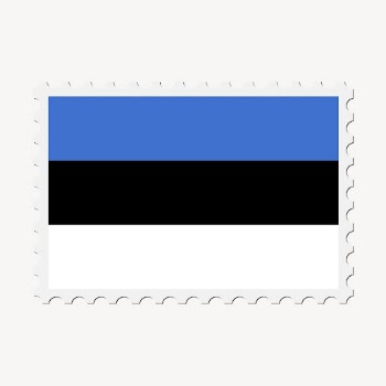 Estonia flag clipart, postage stamp | Free Vector - rawpixel