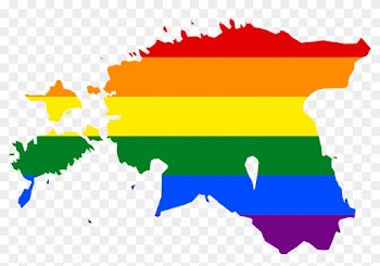 Estonia Rainbow Pride Flag And Map Baby Blanket