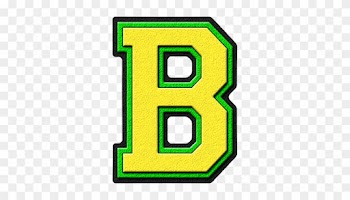 Etc > Presentations Etc Home > Alphabets > Varsity - Green And Yellow B