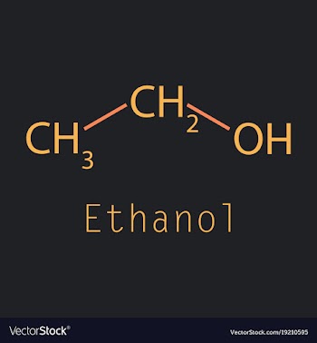Ethanol molecules in volumetric style isolated on vector image