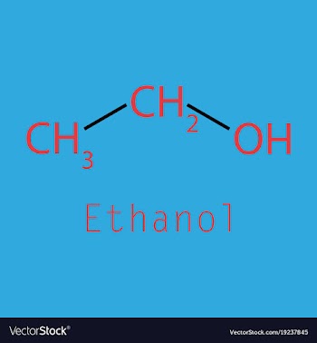 Ethanol molecules in volumetric style isolated on vector image