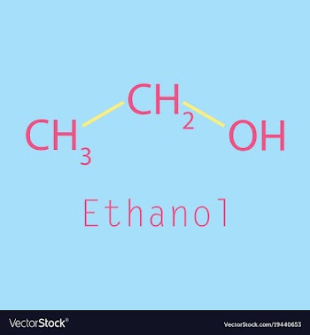 Ethanol molecules in volumetric style isolated on vector image