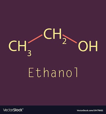 Ethanol molecules in volumetric style isolated on vector image