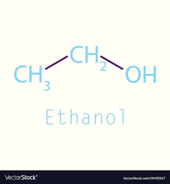 Ethanol molecules in volumetric style isolated on vector image