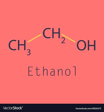 Ethanol molecules in volumetric style isolated on vector image