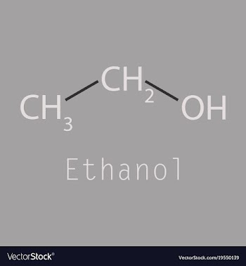 Ethanol molecules in volumetric style isolated on vector image