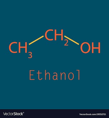 Ethanol molecules in volumetric style isolated on vector image