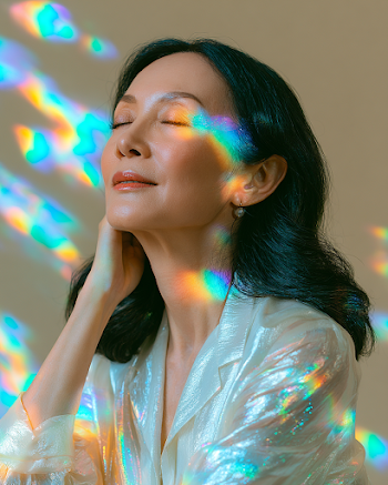 Ethereal Beauty Portrait of a Middle-Aged Asian Doctor