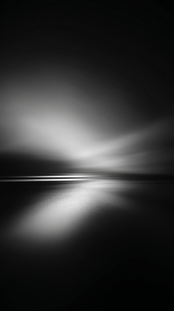 Ethereal Black and White Abstract Composition