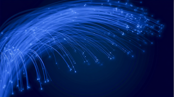 Ethereal Fiber Optic Light Trails on Deep Navy Background
