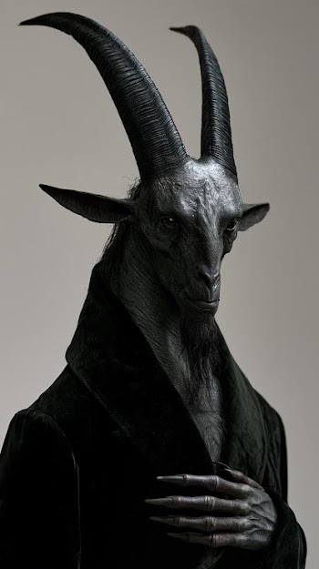 Ethereal Horned Dancer in Gothic Elegance