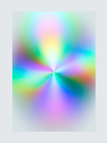 Ethereal Iridescent Glow on White Background