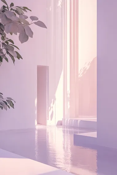 Ethereal Minimalist Space with Soft Pastel Light Ethereal Minimalist Space with Soft Pastel Light