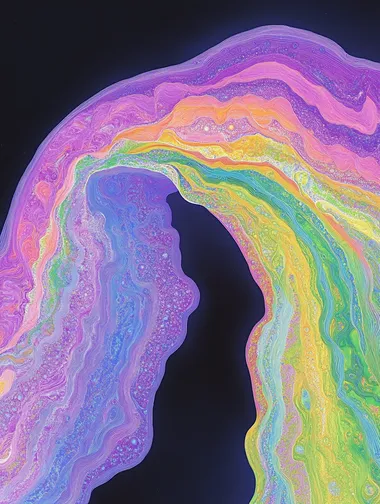 Ethereal Moon Dance in Colorful Chaos Ethereal Moon Dance in Colorful Chaos