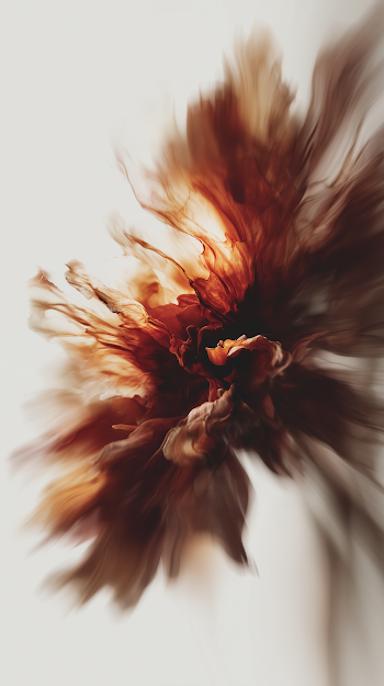 Ethereal Motion: Abstract Orange Flower