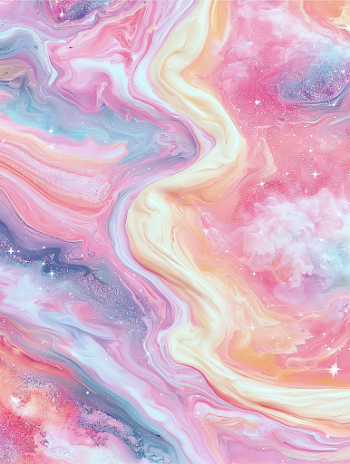 Ethereal Pastel Fluid Art