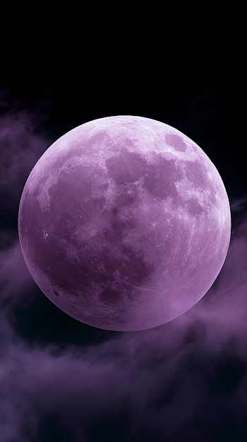 Ethereal Purple Full Moon